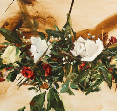 White and Yellow Roses--Sold